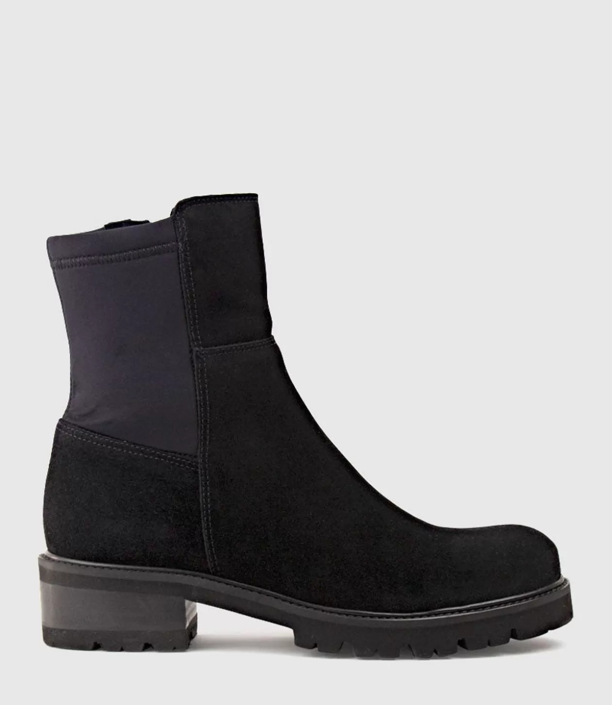 Edward Meller La Canadienne<Colette Ankle Boot With Micro Stretch Back In Black Suede