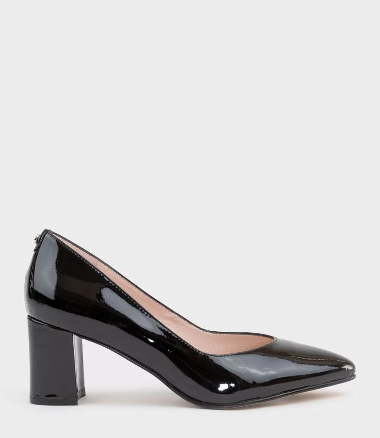 Edward Meller Mid Heel<Cordelia60 Pointed Block Heel Pump In Black Patent
