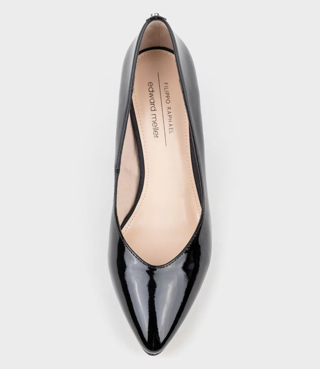 Edward Meller Mid Heel<Cordelia60 Pointed Block Heel Pump In Black Patent