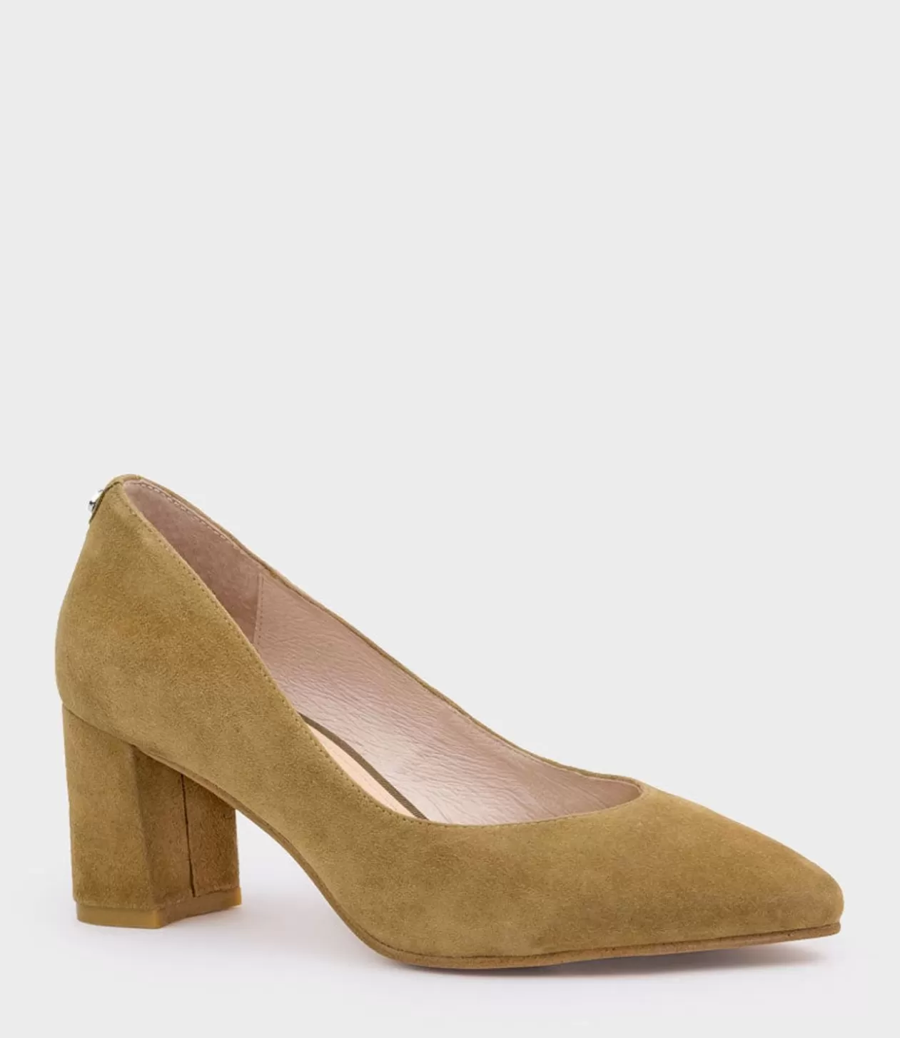 Edward Meller Mid Heel<Cordelia60 Pointed Block Heel Pump In Camel Suede