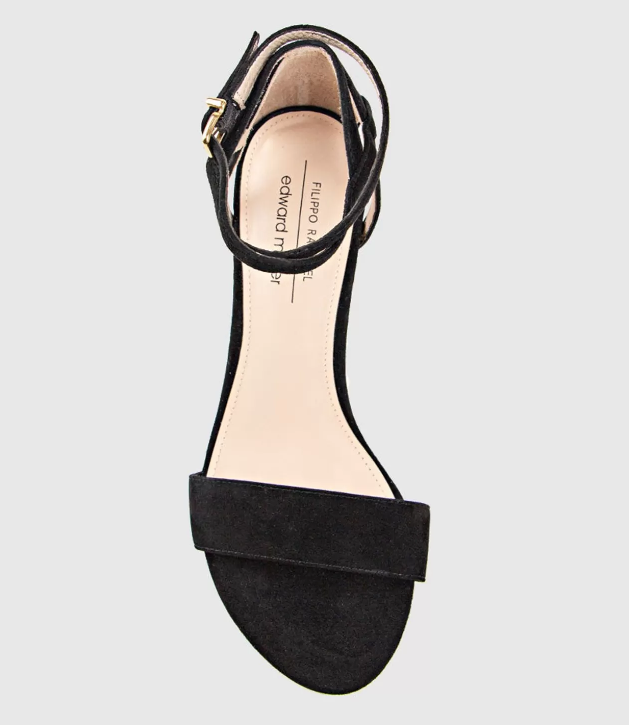 Edward Meller Mid Heel Sandals<Kenia60 Block Heel Sandal With Hourglass Ankle Wrap In Black Suede