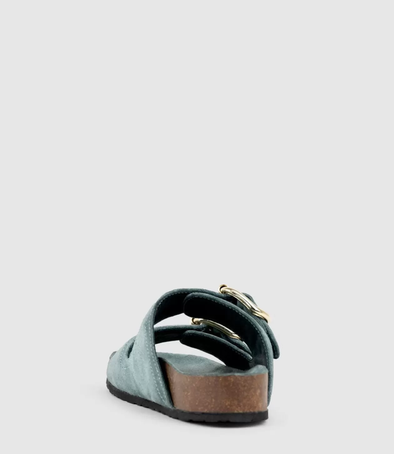 Edward Meller Low Sandals<Kori Two Strap Slide On Footbed In Green Suede