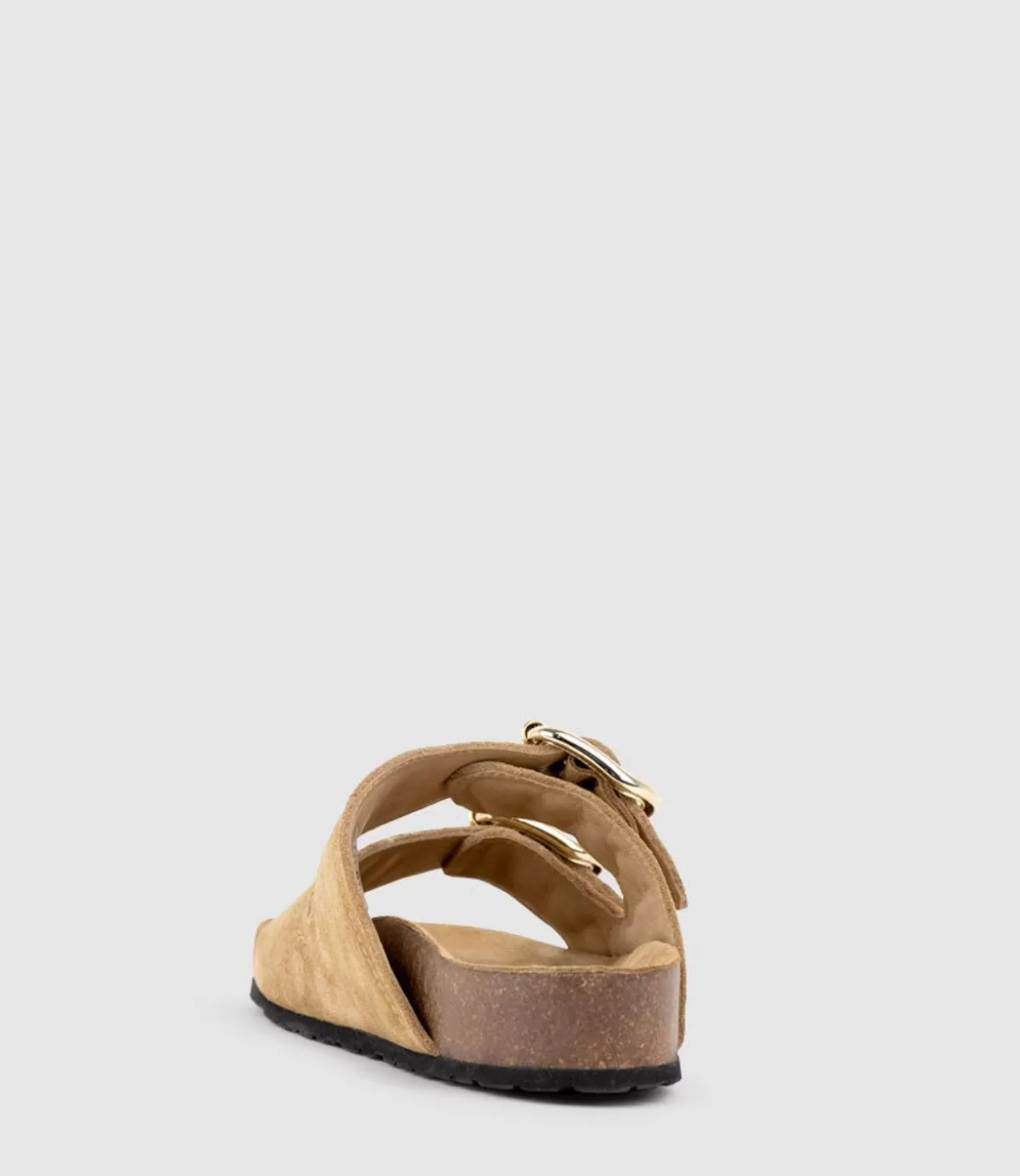 Edward Meller Low Sandals<Kori Two Strap Slide On Footbed In Tan Suede