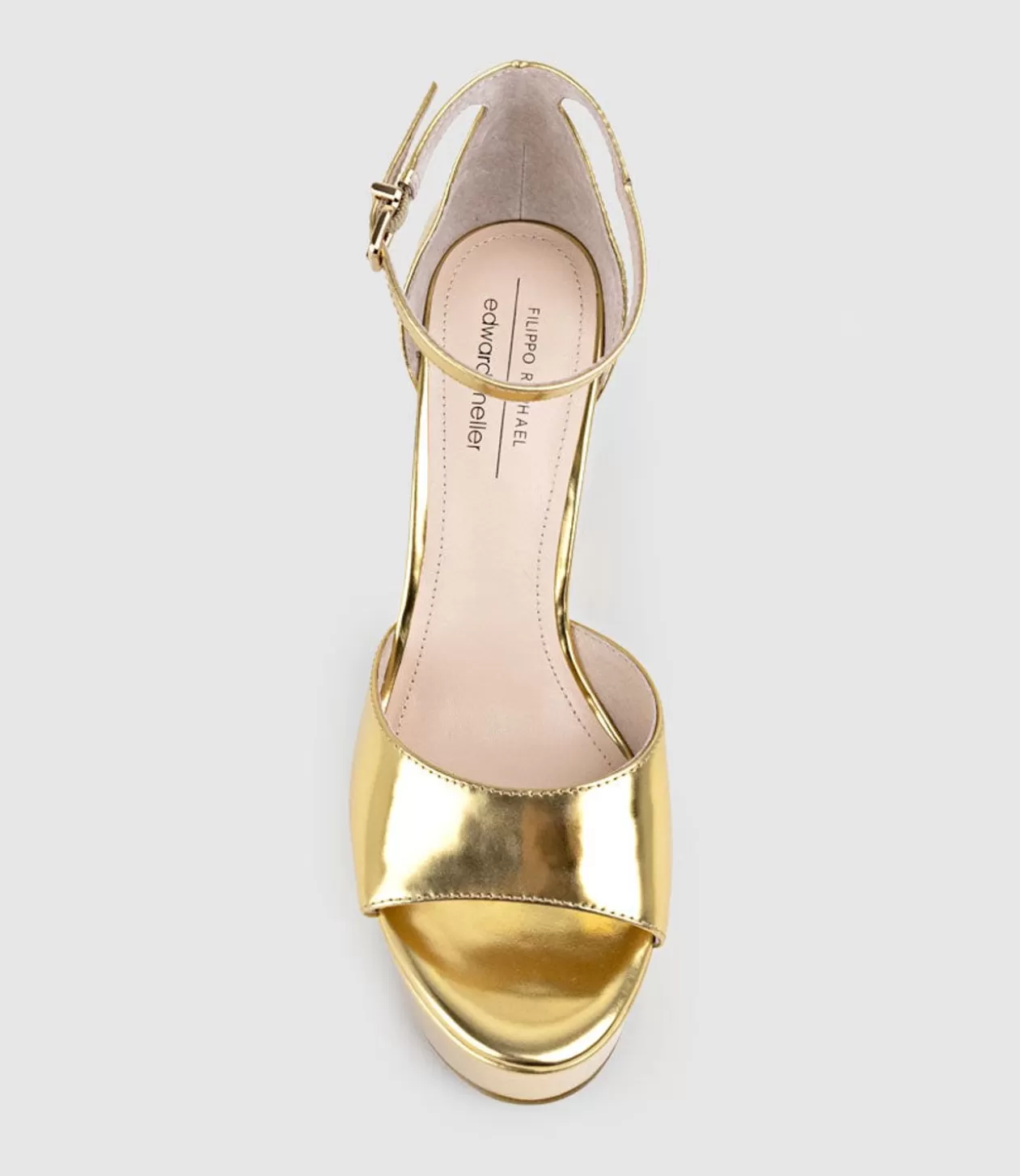 Edward Meller Platform Sandals<Roxy125 Open Toe Platform Sandal In Gold Mirror