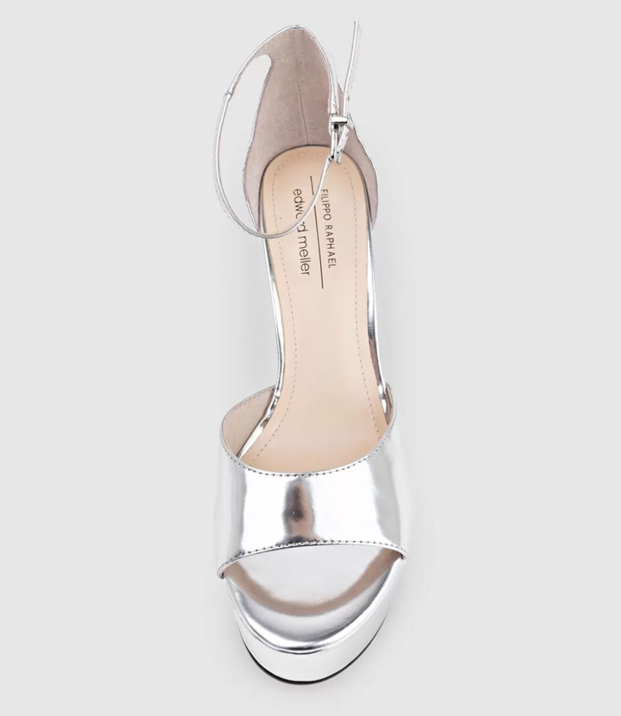 Edward Meller Platform Sandals<Roxy125 Open Toe Platform Sandal In Silver Mirror