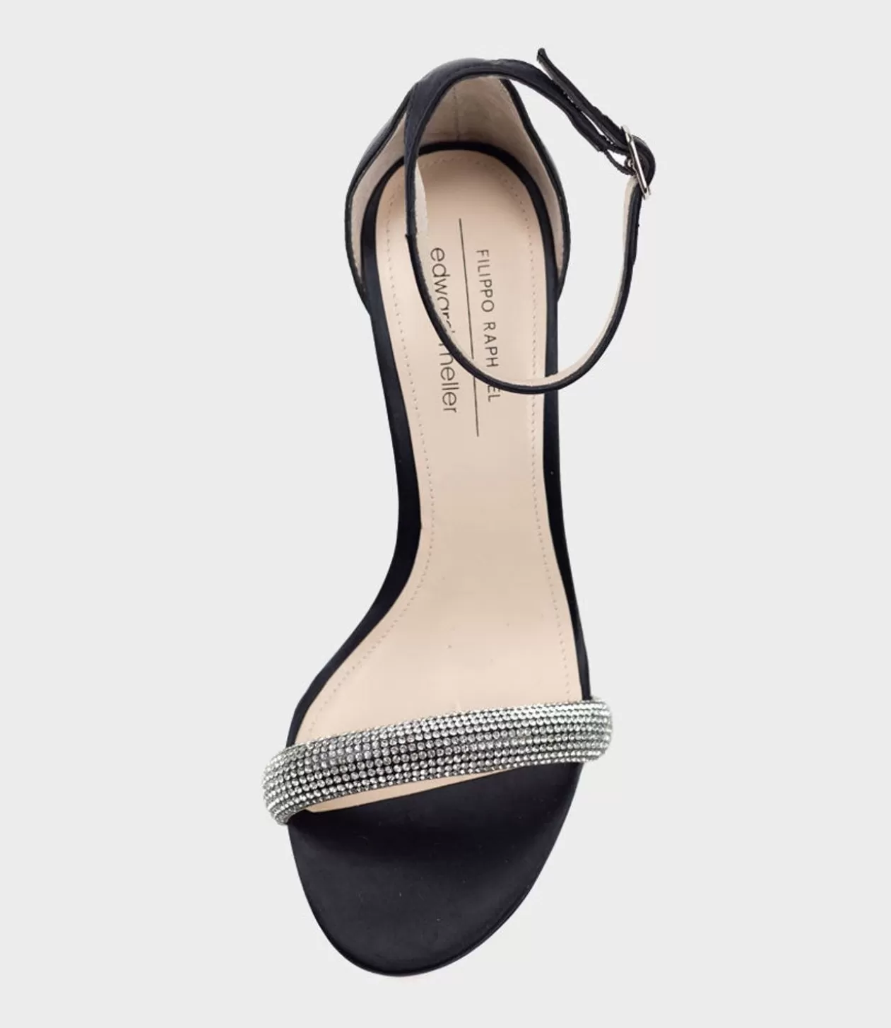 Edward Meller Platform Sandals<Satina90 Diamond Band Sandal Platform Sandal In Black Satin