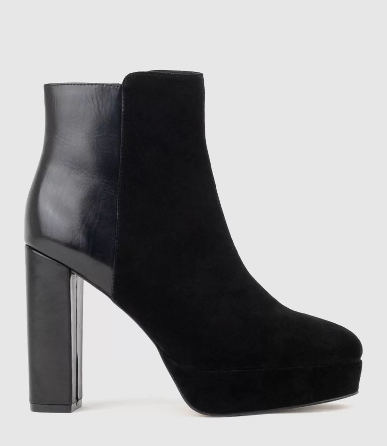 Edward Meller Platform Boots<Ulias110 Half N Half Platform Boot In Black Calf