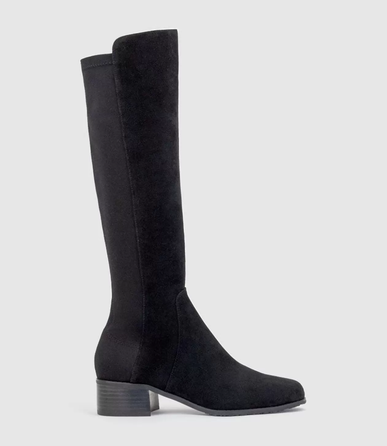 Edward Meller Long Boots<Vara40 Half And Half Knee High Boot In Black Suede