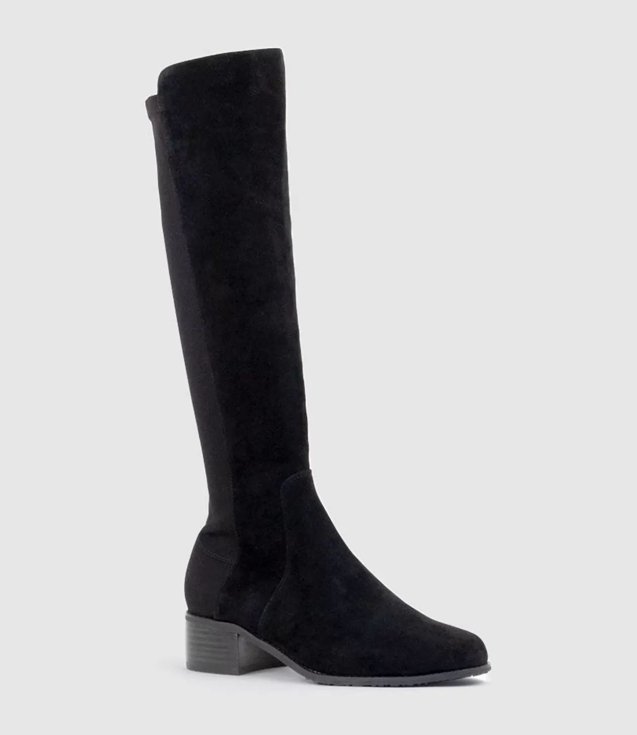 Edward Meller Long Boots<Vara40 Half And Half Knee High Boot In Black Suede