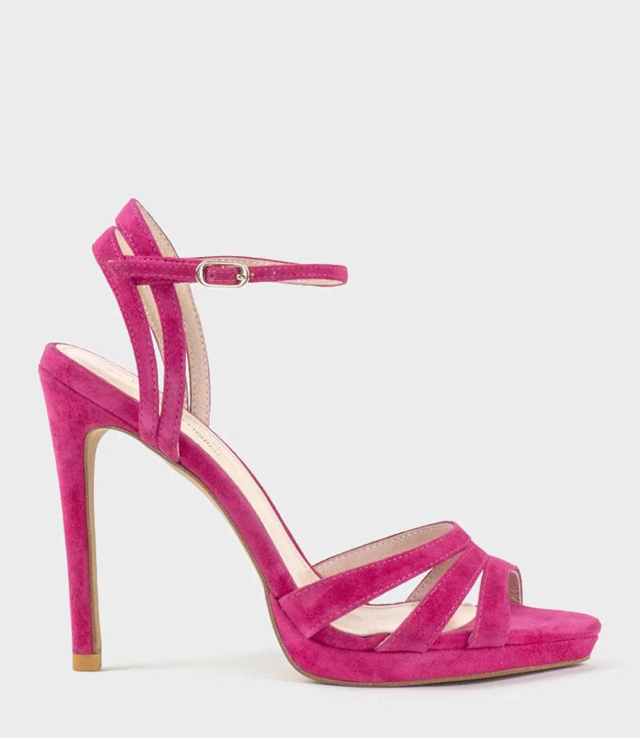 Edward Meller Platform Sandals<Wave110 Curved Strap Platform Sandal In Hot Pink Suede