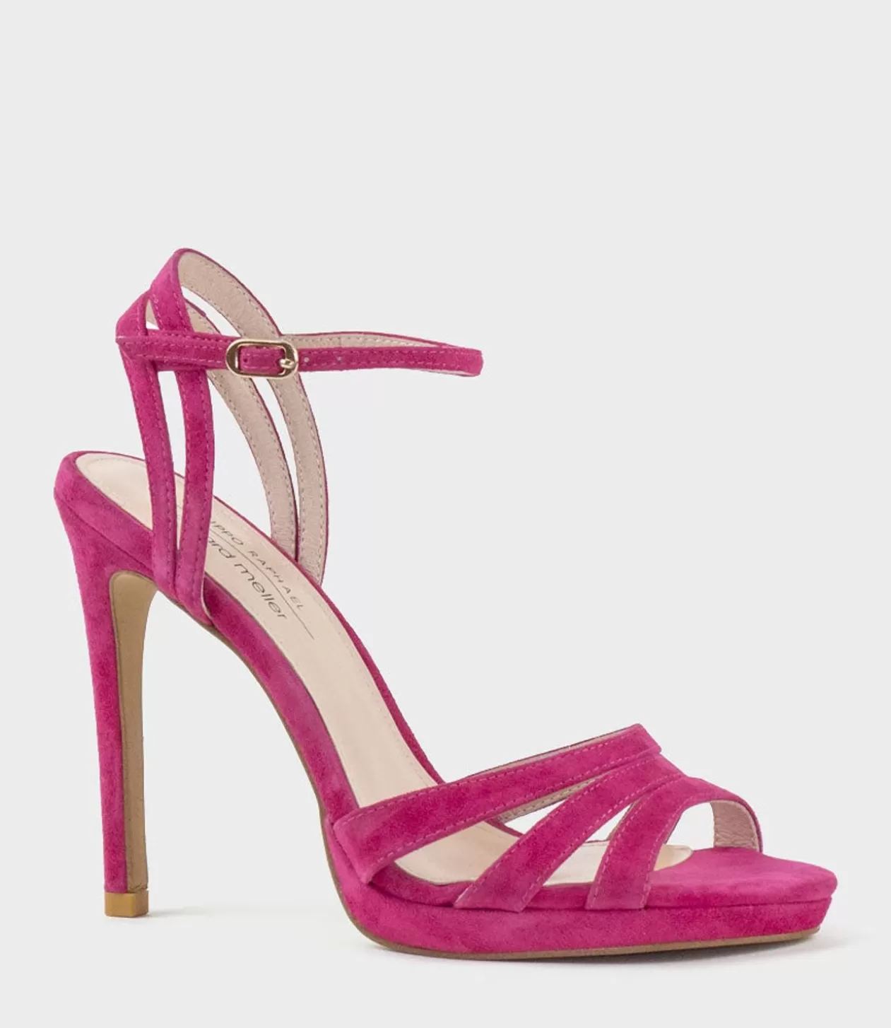 Edward Meller Platform Sandals<Wave110 Curved Strap Platform Sandal In Hot Pink Suede