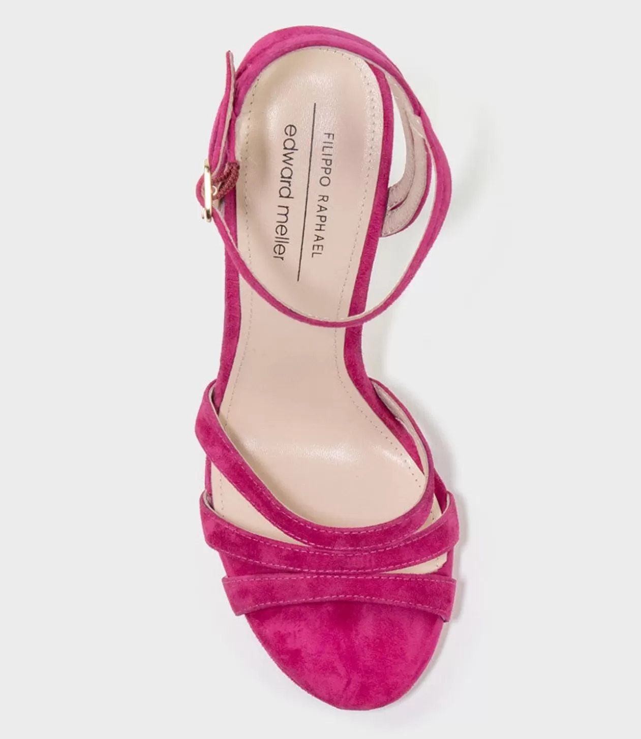 Edward Meller Platform Sandals<Wave110 Curved Strap Platform Sandal In Hot Pink Suede
