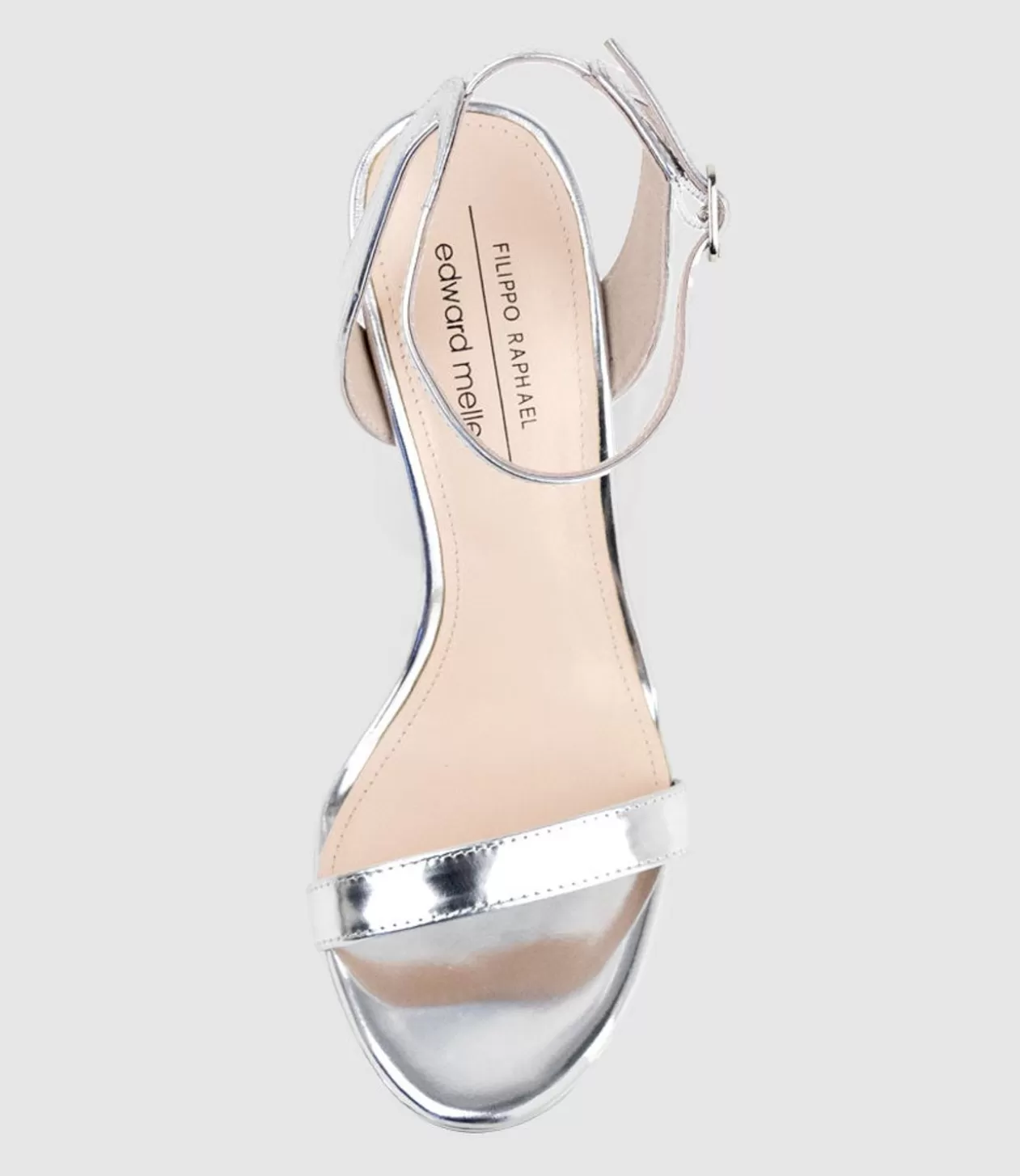 Edward Meller Platform Sandals<Whisper110 Single Strap Platform Sandal In Silver Mirror