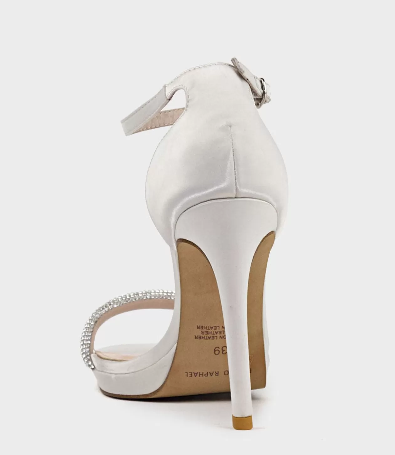 Edward Meller High Heel Sandals<Wistful110 Diamond Band Platform Sandal In Ivory Satin