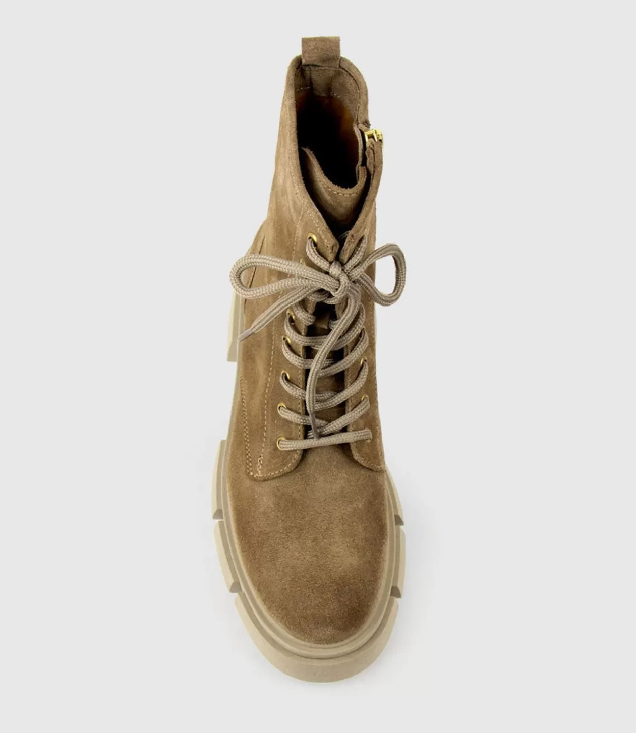 Edward Meller Ankle Boots<Wolfe Lace Up Boot On Chunky Sole In Beige Suede